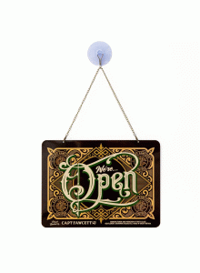 7008 Captain Fawcett Metal Signed Open/Closed 